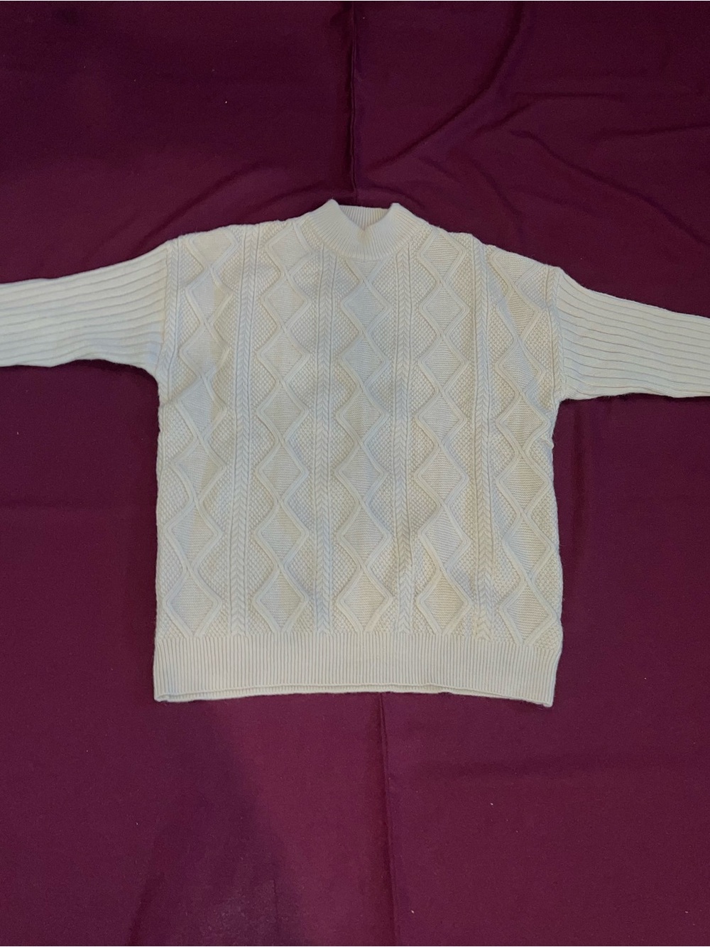 Vamtac beige Cable-Knit Sweater size Medium